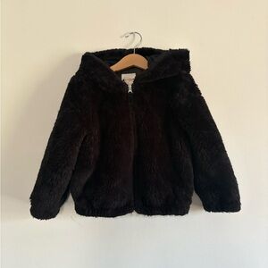 Cozy Black Faux Fur Kids Jacket